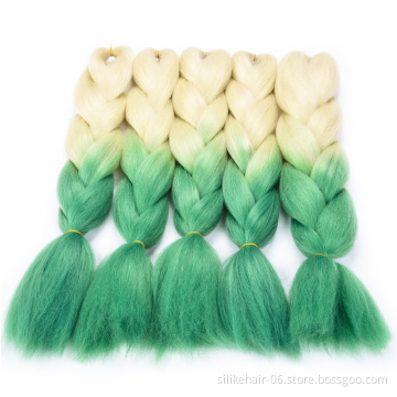 Long Jumbo Braid Hair Two Colored 24" 100g Crochet Braids Expression attachment Synthetic Expression Braiding Bulk  Hair